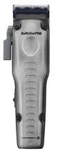 Load image into Gallery viewer, BaBylissPRO FXONE Lo-ProFX Matte Gray High Performance Low Profile Clipper w/Interchangeable Lithium Battery Pack (FX829)