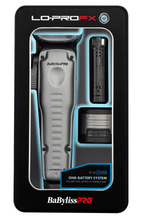 Load image into Gallery viewer, BaBylissPRO FXONE Lo-ProFX Matte Gray High Performance Low Profile Clipper w/Interchangeable Lithium Battery Pack (FX829)