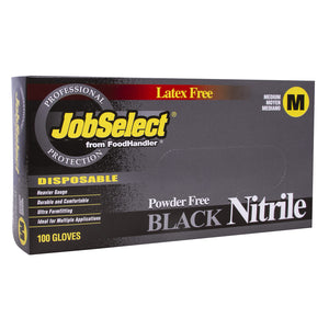 Black Powder Free Nitrile Gloves - 100 Gloves/box