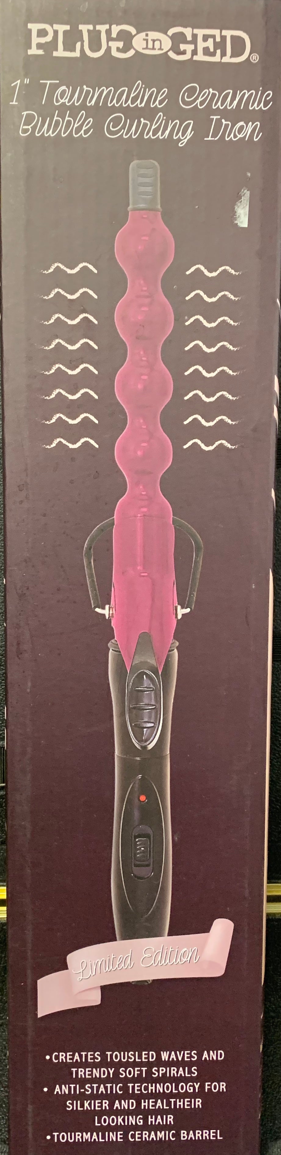 Plug in ged curling hotsell iron pink