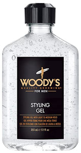 Woody's Quality Grooming For Men Styling Gel, 12fl oz