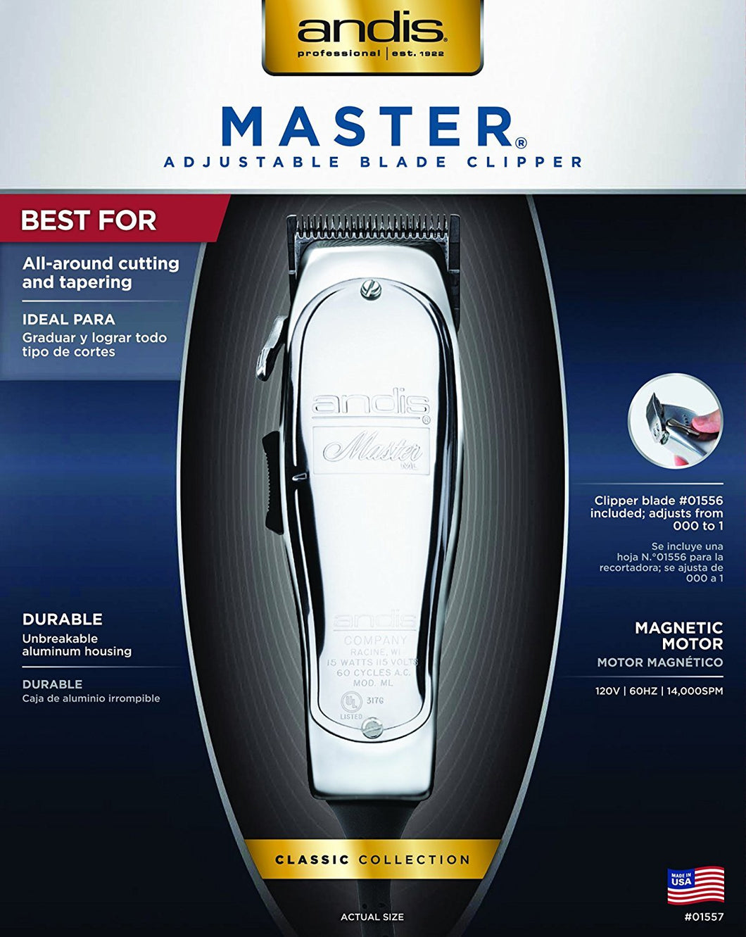 Andis Master Adjustable Blade Clipper