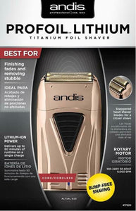 Andis Profoil Lithium Titanium Foil Shaver (Rose Gold)