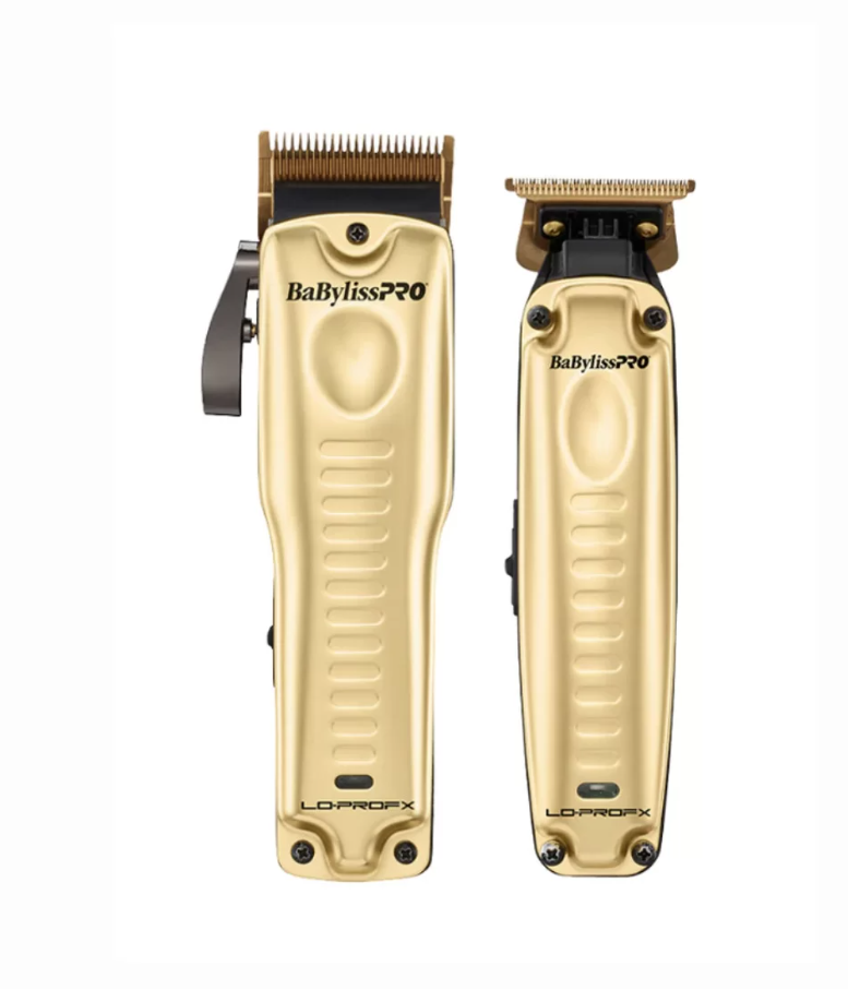 BaBylissPRO Lo-ProFX Limited Edition High Performance Gold Clipper & Trimmer Combo (FXHOLPKLP-G)