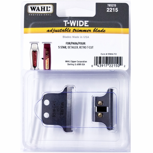 WAHL T-WIDE ADJUSTABLE TRIMMER BLADE FOR 5 STAR DETAILER, RETRO T-CUT [2215]